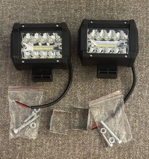 2 Led Light Pods 12v Off-road Work Driving Fog Lights Truck Jeep Suv Pair Tested