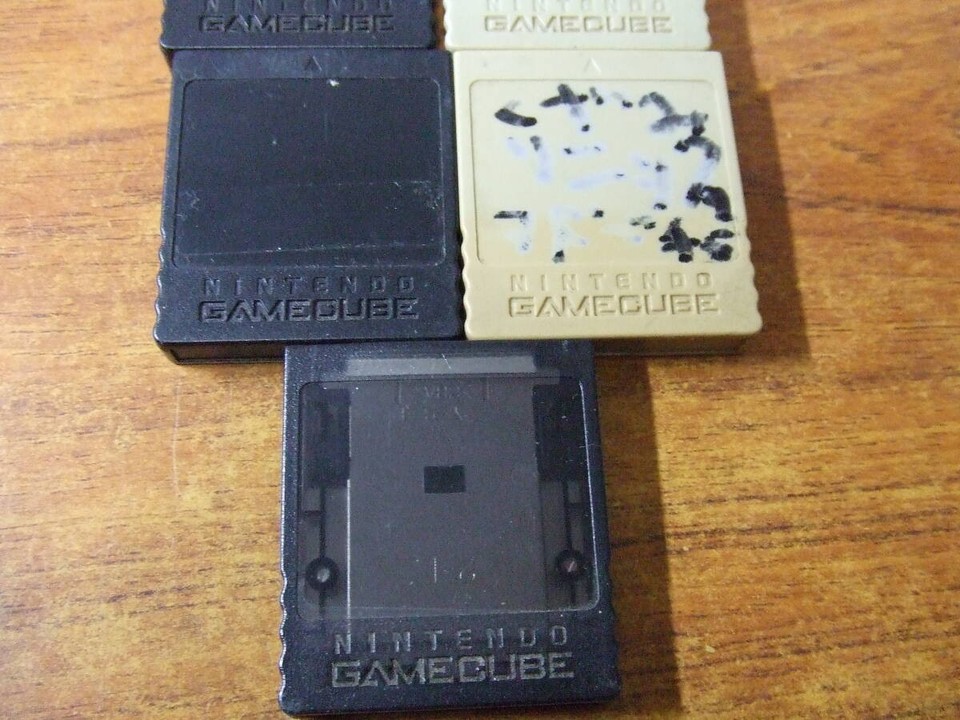 Nintendo GameCube Memory Card Lot of 5 Official DOL-008 DOL-014 ...