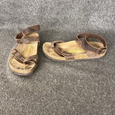 Birkenstock Yara EU 37 Womens 6 - 6.5 Brown Habana Oiled Leather Ankle Sandals