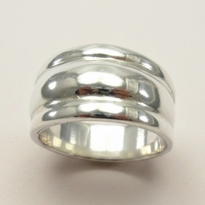 Massiver echt Sterling Silber Ring Band massiv 925 Handarbeit nickelfrei