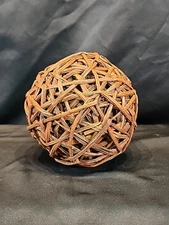 Wicker Sphere Natural Woven Twig Rattan Bowl Filler Decor Wicker Ball Orb