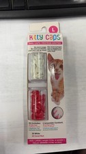 Kitty Caps Nail Caps for Cats - Large Size pink White