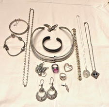 Lot Of Sterling Silver Jewelry All Wearable Pandora Mexico & Vintage 205 Grams