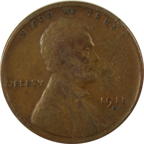 1911 S Lincoln Wheat Cent VF Very Fine Details Penny SKU:I25685