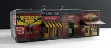 Downtown Deco 2029 BAD TO THE BONE 4 Store Front Building Diorama N Scale