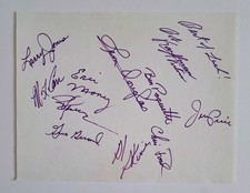 1977-78 Detroit Pistons Team-Signed Autograph Sheet 11 Autos BOB LANIER HOF Ford