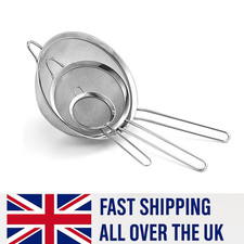 3Pcs Stainless Steel Fine Mesh Strainer, Colander Sieve Sifters