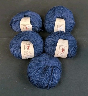 Lot: 5 Skeins Elsebeth Lavold Baby Llama Designer s Yarn - Navy