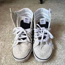 Zapatilla deportiva Vans Sk8-Hi Off The Wall de caña alta a cuadros con cremallera EE. UU. 10,5