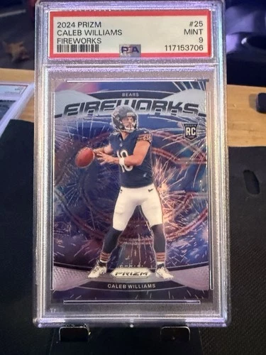 2024 PANINI PRIZM FIREWORKS #25 CALEB WILLIAMS ROOKIE RC PSA 9
