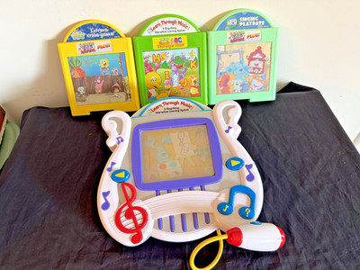 2002 Mattel Learn Through Music Interactive System Fisher Price W/Cartridges