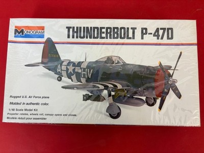 Monogram P-47D Thunderbolt 1/48 Scale Model Kit Sealed 1973 MPN 6838
