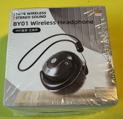 BY01 Wireless Open Ear Headphones Earbuds TWS Black Sphere Air Conduction