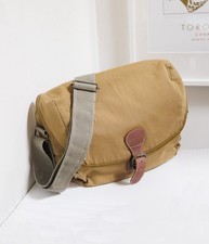 Beige Brown Canvas Camera Carry/Shoulder Bag with Strap, Universal Fit