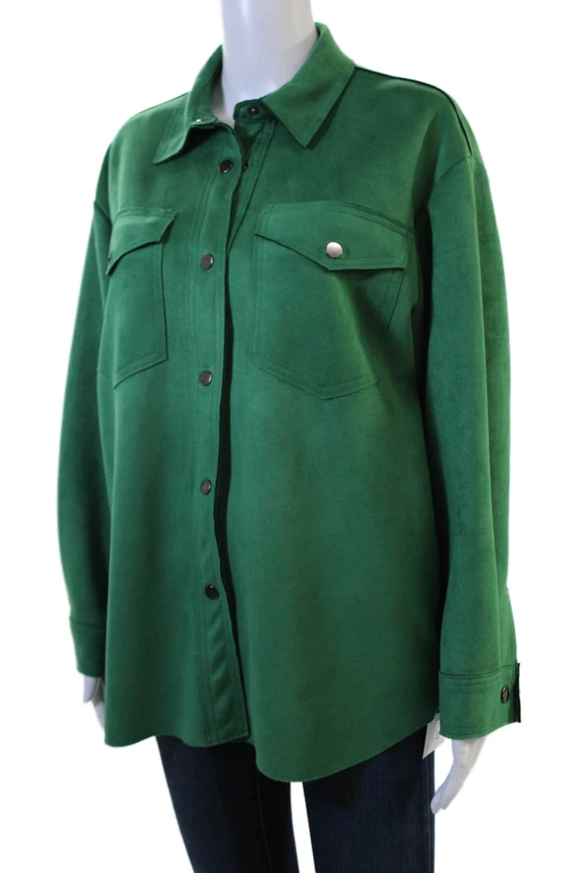 Chaqueta Zara Mujer Verde Ejército Cuello Manga Larga Poliéster Talla XS Foto 2 de 4