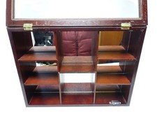 mirrored hanging glass front display cabnet 40cm across 30cm down 10cm deep