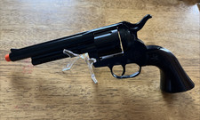 VTG Spanish Classic Cowboy Toy Cap Gun Revolver - Black w/ Shiny Brown Grips