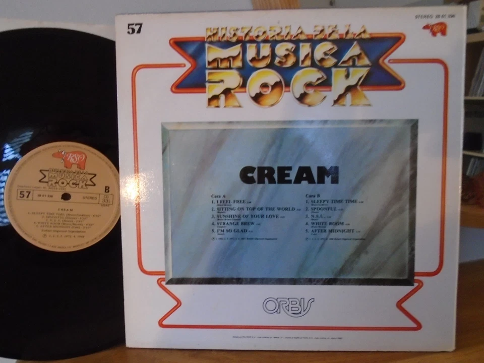 CREAM 4 x VINYL LP BUNDLE : FULL CREAM LIVE II WHEELS Musica Rock Comp. - Image 3 of 4