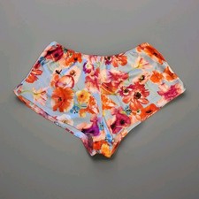 VICTORIA'S SECRET Bottoms Women's Med Floral Sleep Satin Shorts Lingerie