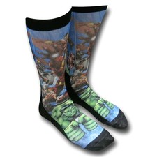 Marvel Hero Group Mens' Sublimated Crest Crew Socks 1 Pair 10-13 NWT