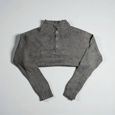Vintage Eddie Bauer High Neck Knopf Strickpullover Workwear Outdoor Größe M - Bild 1 von 4