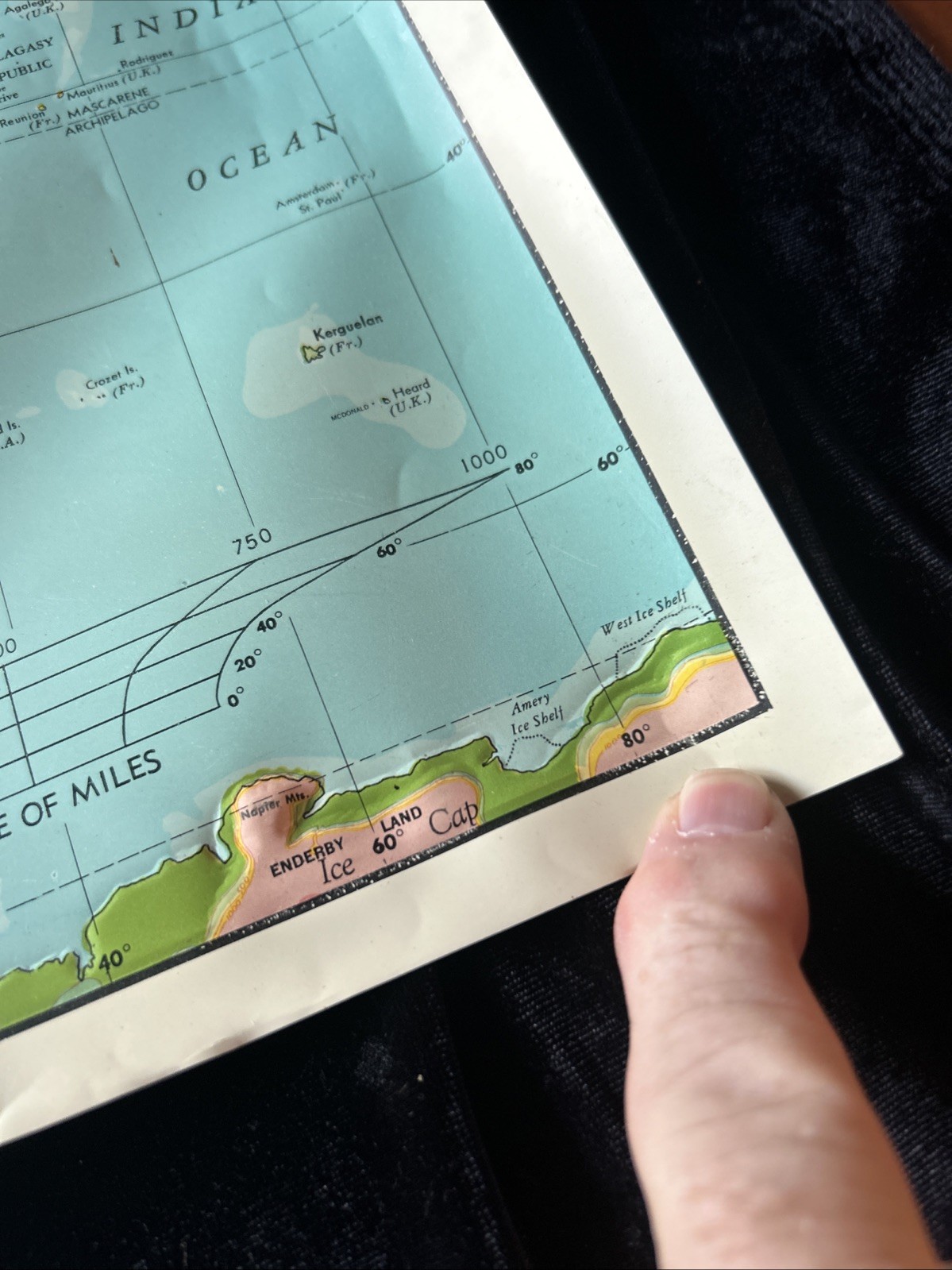 Vintage 3-D plastic relief map of “The World” U. S. Army Map 1963 20" x 27"