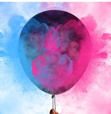 Gender Reveal Balloons 36 Inches X3 Pink Blue Powder Darts Ribbons Funnel New