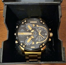 Diesel DZ7333 Herrenarmbanduhr – Gebraucht – Chronograph – Schwarzes Zifferblatt