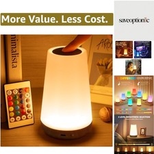 Night Light, Dimmable Touch Lamp for Bedroom, 13 RGB Colors  5 Brightness, P...