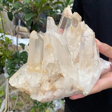 3.8lb Natural Clear White Crystal Quartz Cluster Rough Healing Specimen