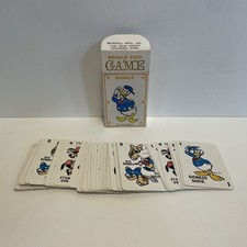 RARE Vintage Walt Disney Disney's Donald Duck Game 48 Cards Box 1946 RUSSELL MFG