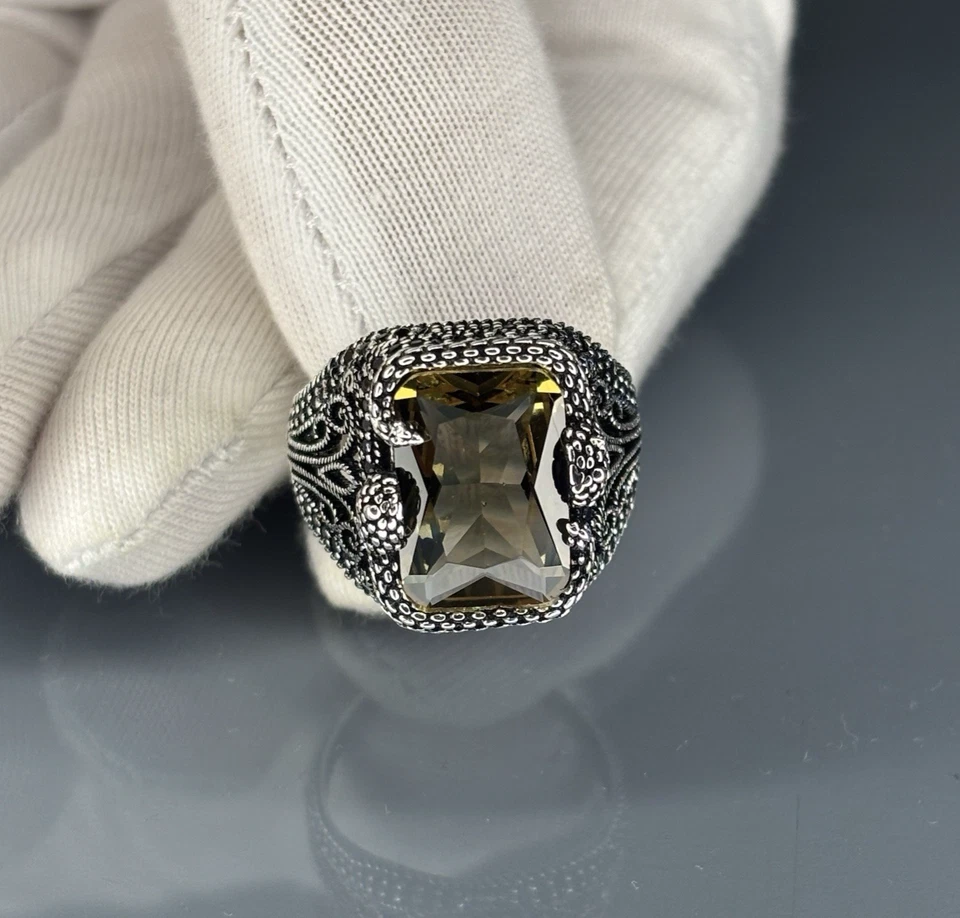 Anel de prata esterlina Alexandrite design turco - Joias feitas à mão - Imagem 3 de 4