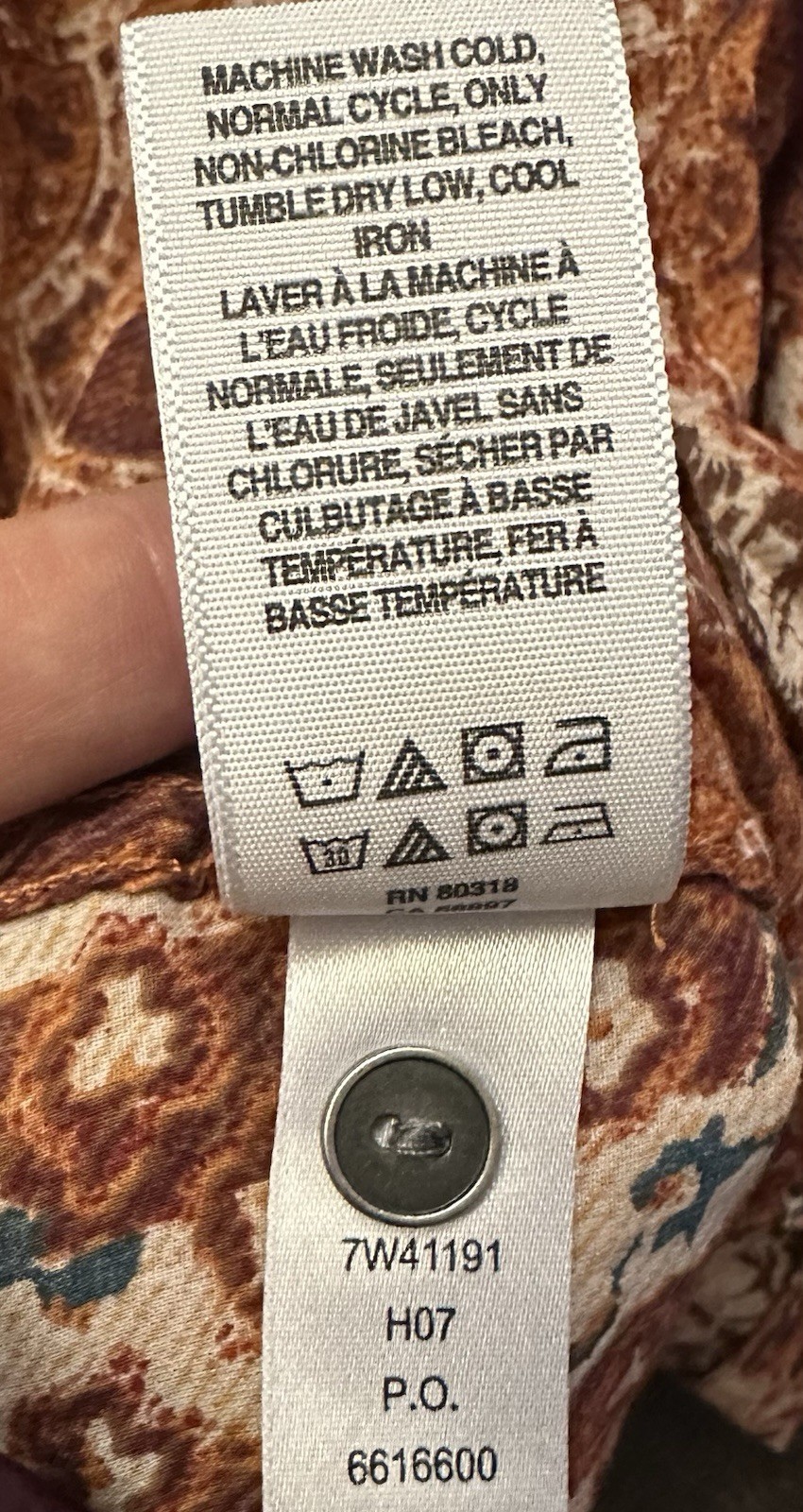 Lucky Brand Patchwork Boho Button Down Shirt Wome… - image 5