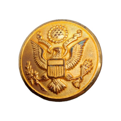 #ad #ad RARE Vintage Hollow Metal American Great Seal Button quot;REX PRODUCTS CORPquot; Large $19.00