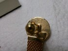 Vtg Cuff Links Purple Rivoli  Cab Set Stone Gold Tone Mesh Wrap Around — photo 8