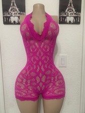 Exotic DanceWear Stripper 1pc Lace Romper