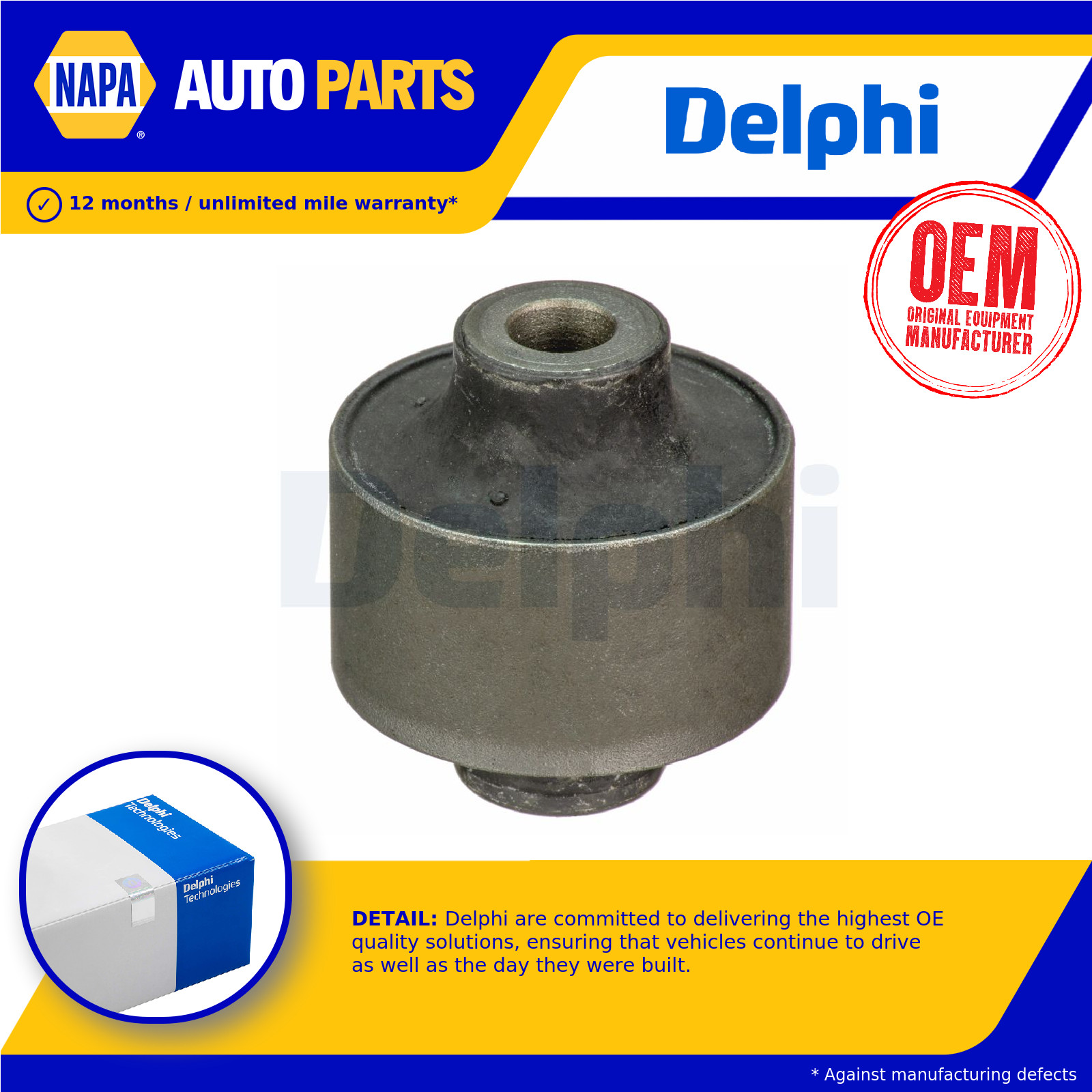 Wishbone / Control / Trailing Arm Bush fits NISSAN NV400 X62 2.3D 2011 on Delphi