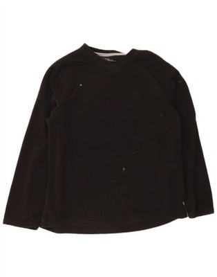 Marks & Spencer Mens Fleece Jumper Large Black Polyester AI03
