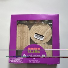 Mondo Llama Paint-Your-Own Wood Characters Kit Kids Craft Kit Non-Toxic