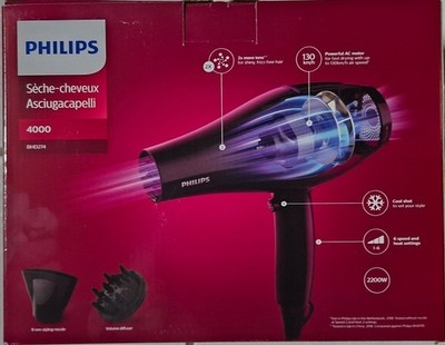 PHILIPS BHD 274 ADVANCED DRYCARE PRO HAIRDRYER Haartrockner Schwarz Neu Org. Ve