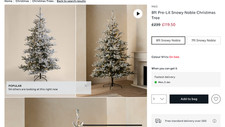 Luxury 6ft Pre-Lit Snow covered M&S Christmas Tree RRP £169 brand new in box