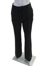 Lela Sibre For Monoprix Womens Zipper Fly Straight Leg Pants Gray Size IT 38