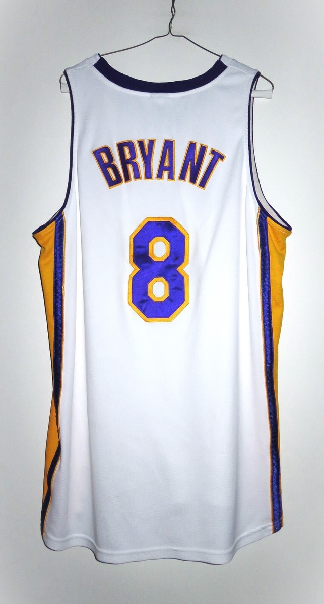 Authentic Nike Los Angeles Lakers Kobe Bryant #8 Sunday White
