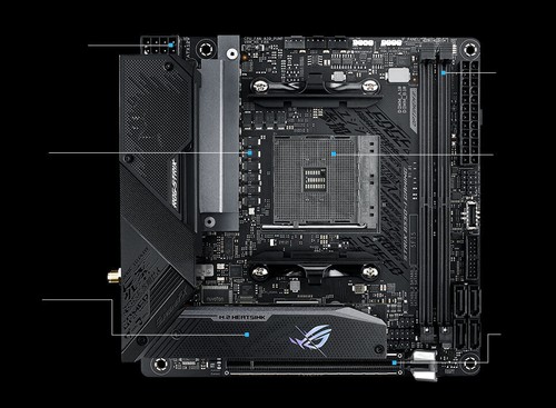 ASUS ROG Strix B550-I gaming AM4 supporto scheda madre Advanced Micro Devices r7 5700 5800x - Foto 3 di 6