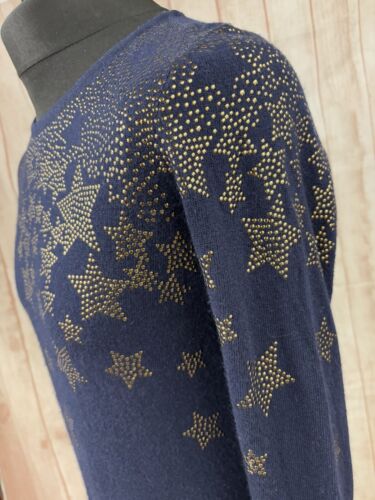 CLEMENTS RIBEIRO WOMENS BLACK LABEL STAR CASHMERE WOOL SWEATER SZ 14 CHRISTMAS - Picture 10 of 15