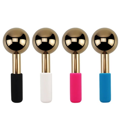 Skin Ice Globes Rose Gold Cooling Facial Ice Globes Beauty Roller Magic Metal - Bild 4 von 31