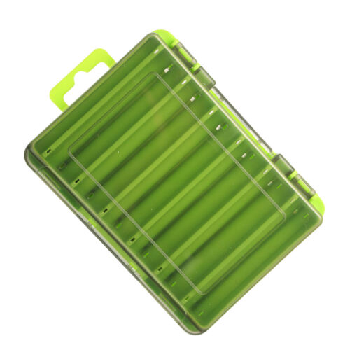 Double Sided Tackle Storage Box 14 Compartments Fishing Lure Bait Organizer Case - Picture 6 of 9