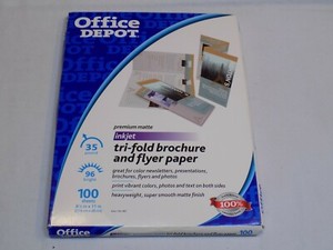 tri fold brochure depot paper inkjet office lb flyer sheets