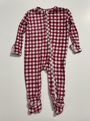 Gigi And Max Convertible Zip Romper Sleeper Baby 3 Months Plaid