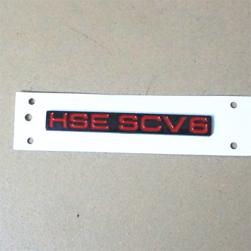1x Glossy Black Red HSE SCV6 Plastic Sticker Badge Emblem Decal Tailgate Utility - Picture 4 of 19